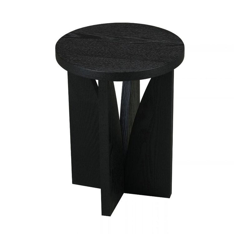 Beistelltisch Miami ø35 cm Eiche schwarz