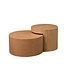 Couchtisch Set Ontario Ø55 / Ø80 cm Eiche hell