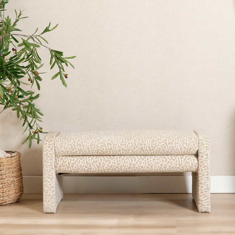 Esszimmerbank Lux taupe Leo-print 100 cm