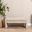 Esszimmerbank Ravi Chenille beige/taupe 100 cm