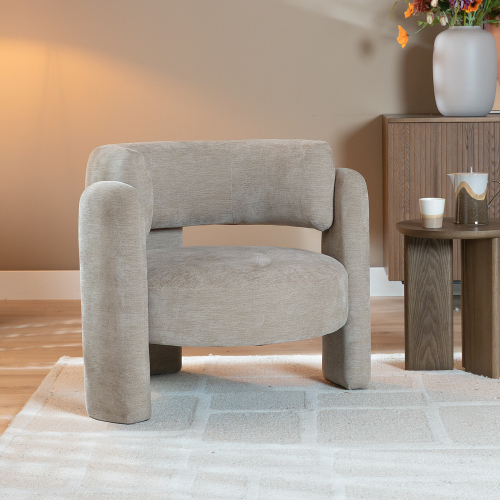 Sessel Jolie Samt beige