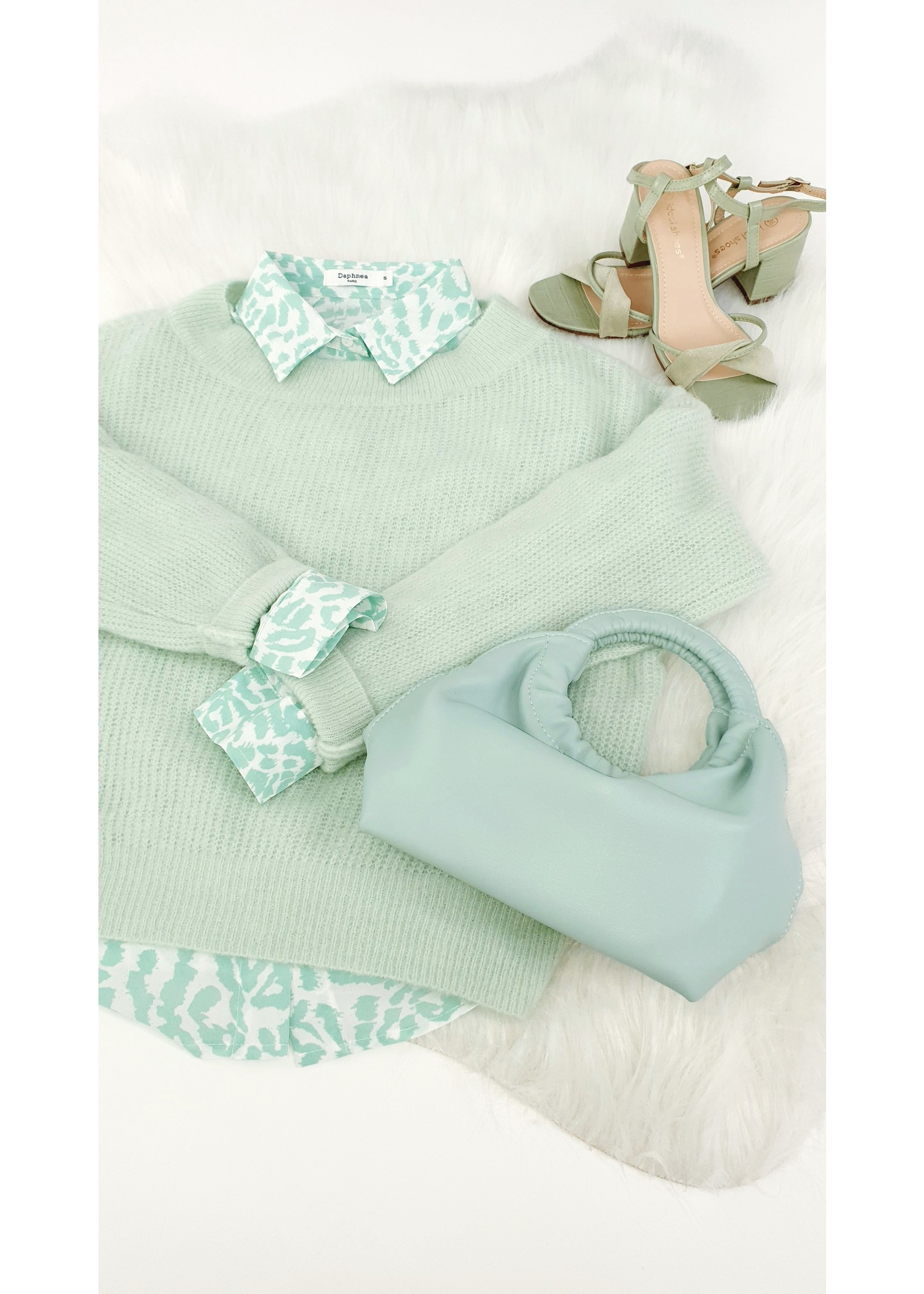 Mint and printed leopard