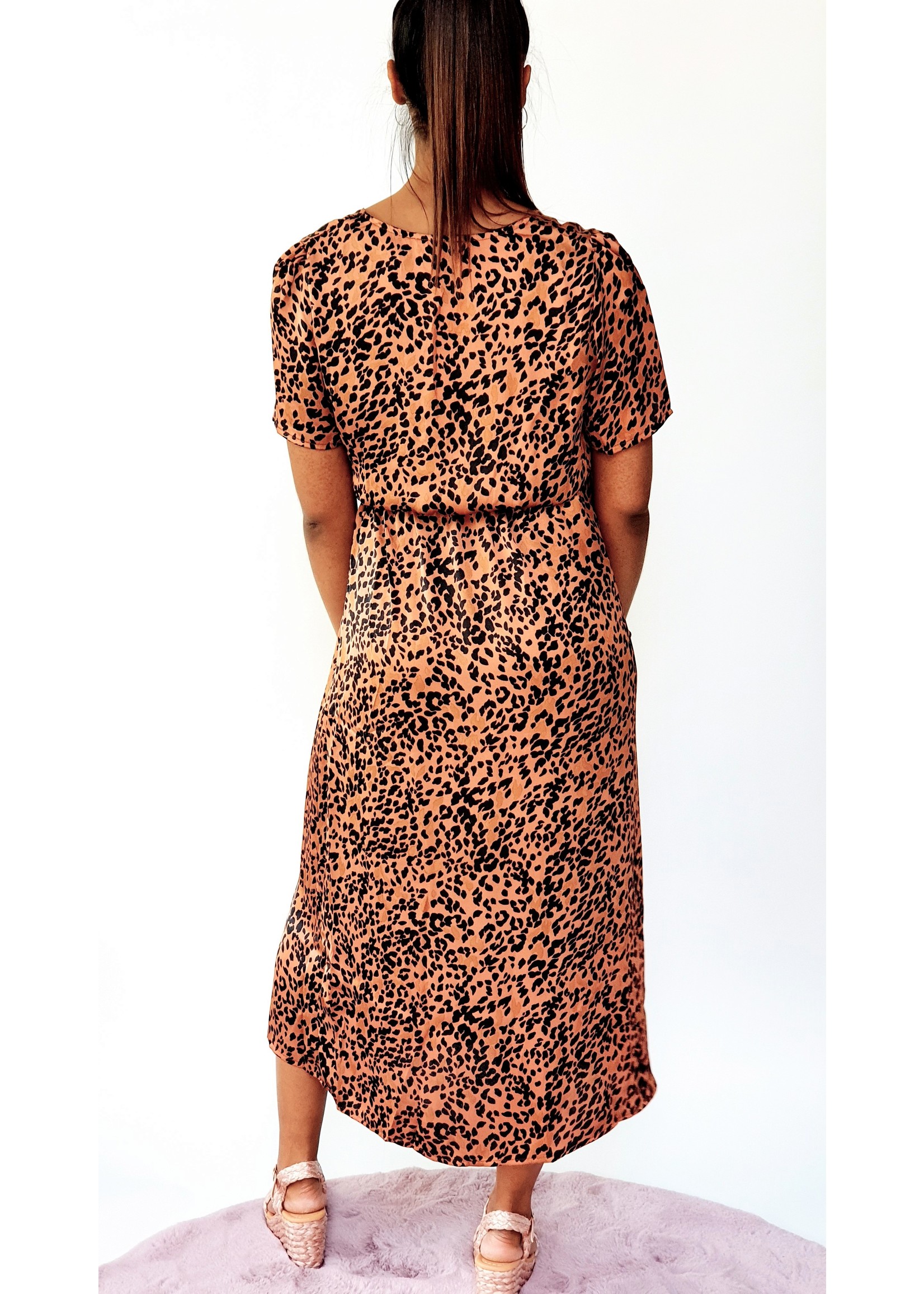 Thé satin leopard dress