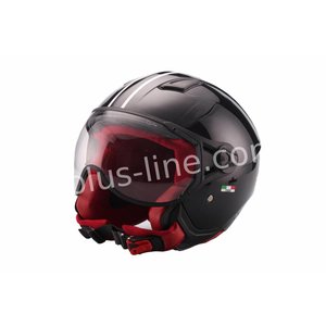 A-Merk helm vito jet moda glans zwart