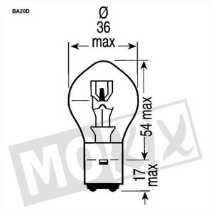 A-Merk Lamp A-merk BA20D 12V 35/35W