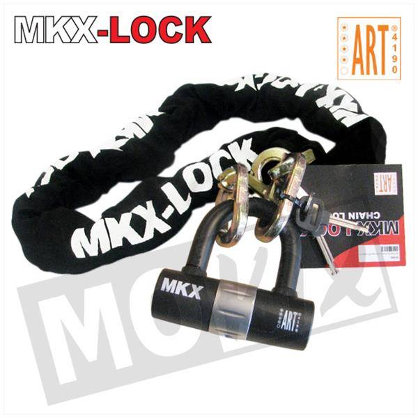 deugd stap Mooi A-Merk MKX Kettingslot 3 sterren ART 15mm 120cm (U-lock) - AGM  Scooteronderdelenwinkel