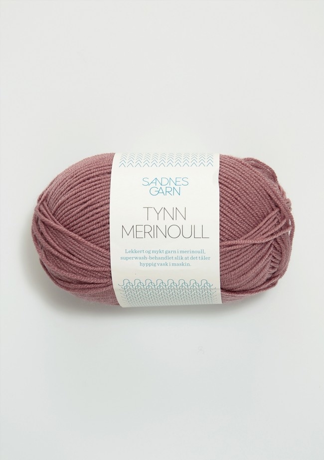 Sandnes Tynn Merino Ull -  4042 - Gammelrosa