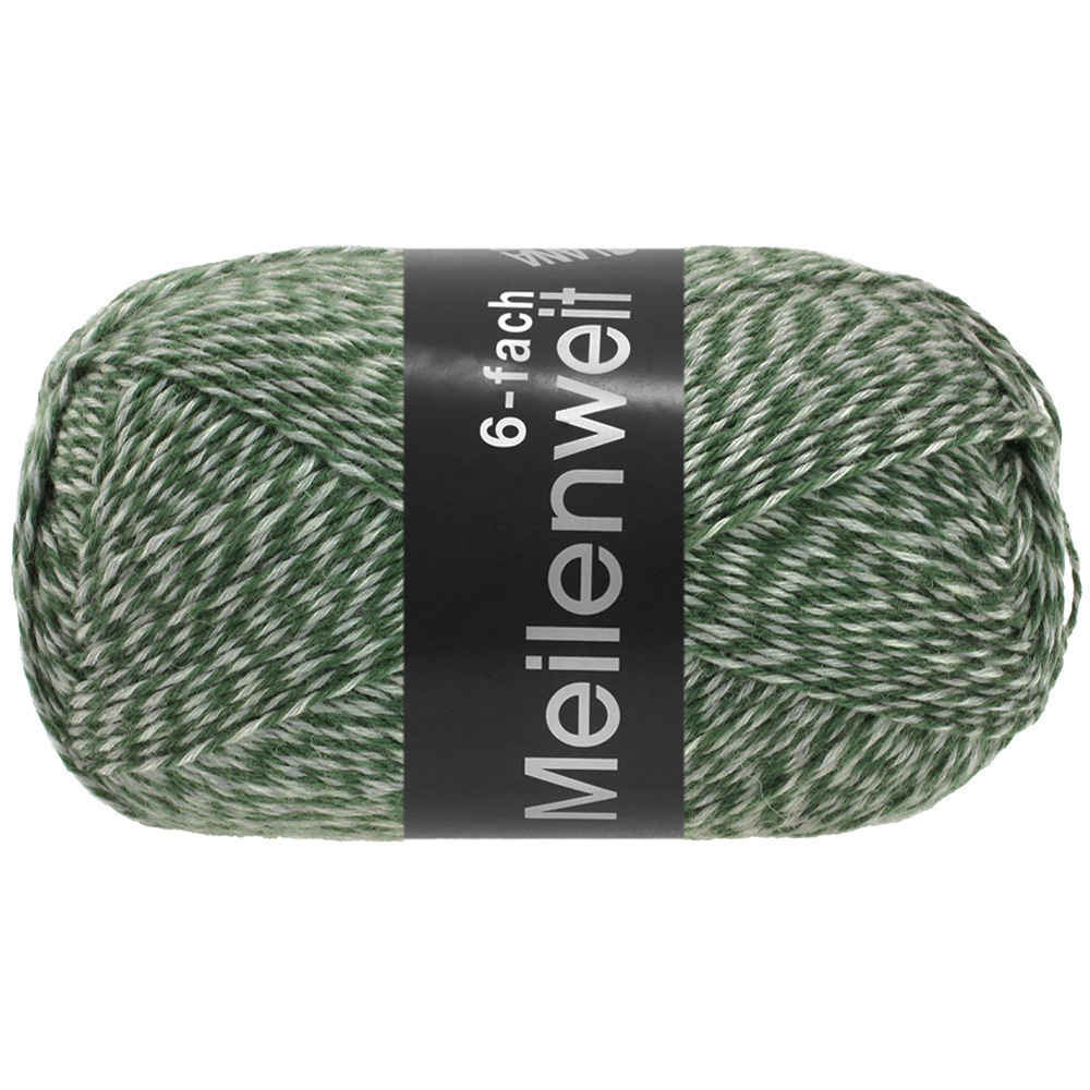 Lana Grossa Meilenweit 6-fach Mouliné - 8504 -groen