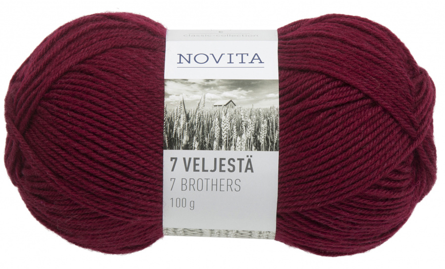 Novita  7 Veljestä - 588 - cherry aran