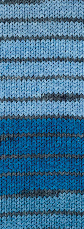 Lana Grossa Meilenweit Seta Calmo - 3322 - blauw/blauw/blauw
