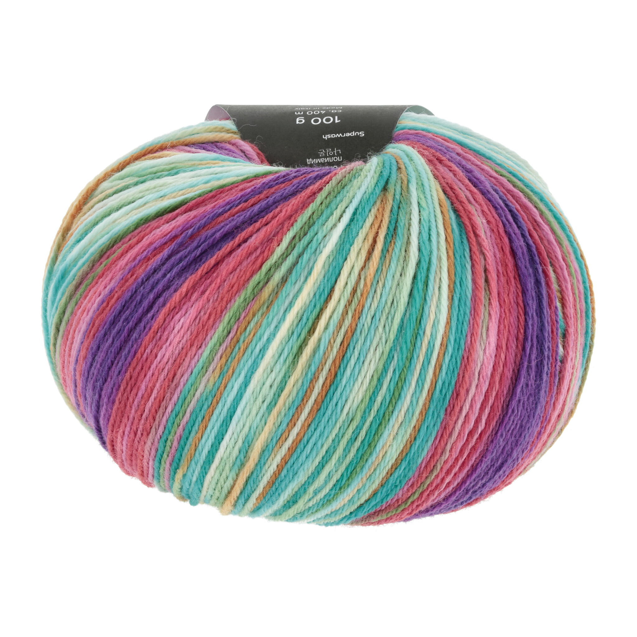 Lang Yarns Wool Addicts - Move - 004 - neon roze/groen/paars