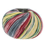 Lang Yarns Wool Addicts - Move - 004 - n grijs/rood/geel