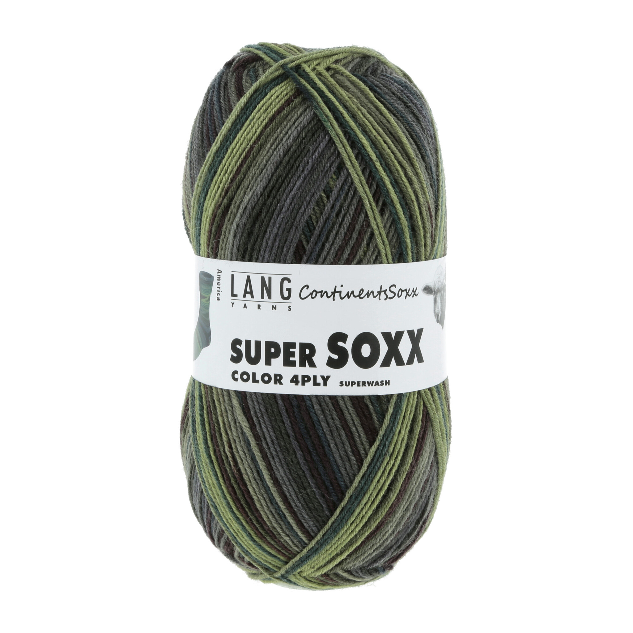 Lang Yarns Super Soxxcolor Continents Soxx - 405 - America