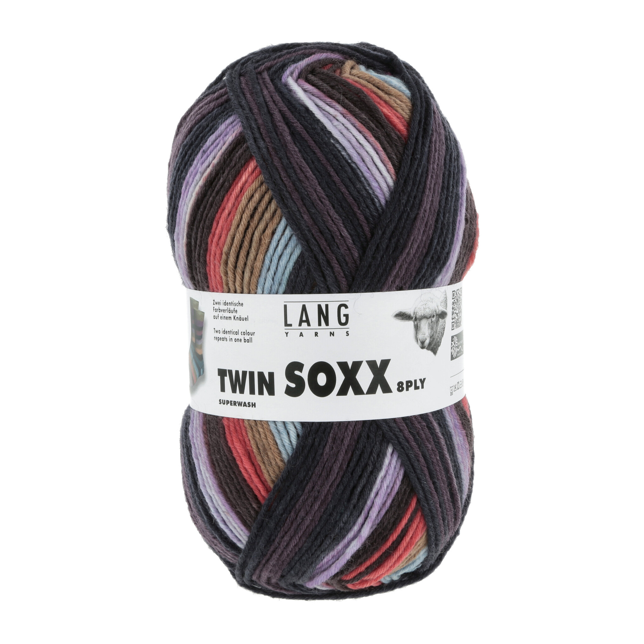 Lang Yarns Twinn Soxx 8dr. - Nr. 448