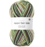 Rico design Socks Neon Fair Isle - 004 - Forrest