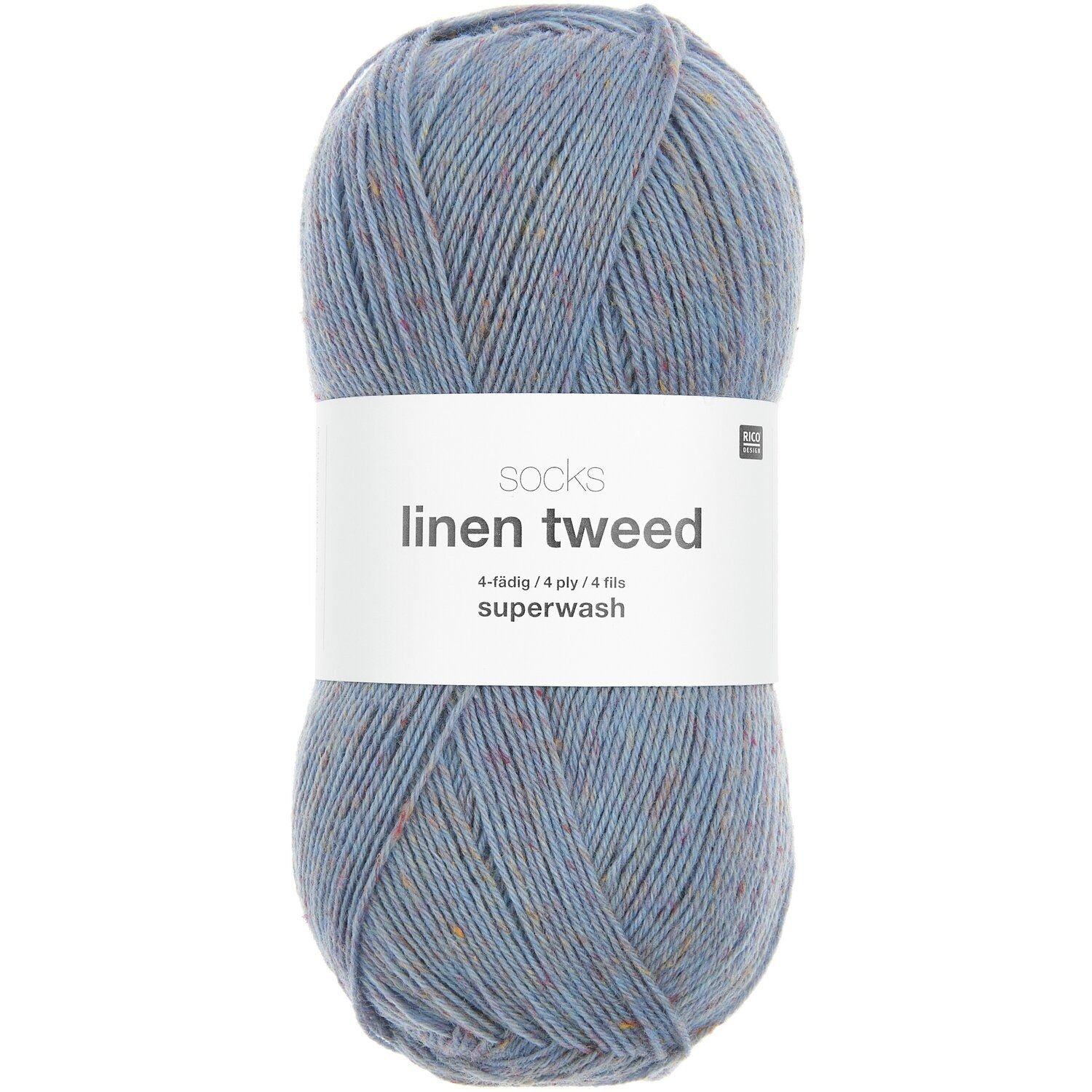 Rico Rico - Socks Linen Tweed - 05 - blauw