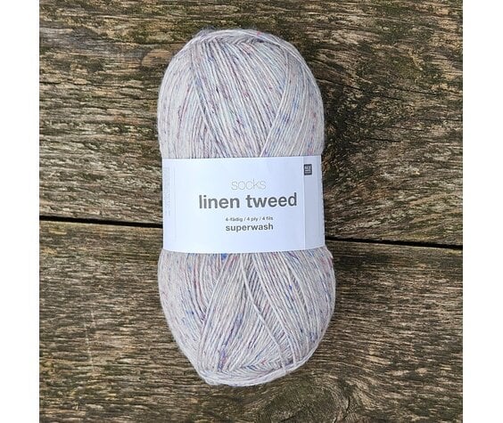Rico Rico - Socks Linen Tweed - 01 - creme