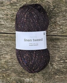 Rico - Socks Linen Tweed - 07 - zwart