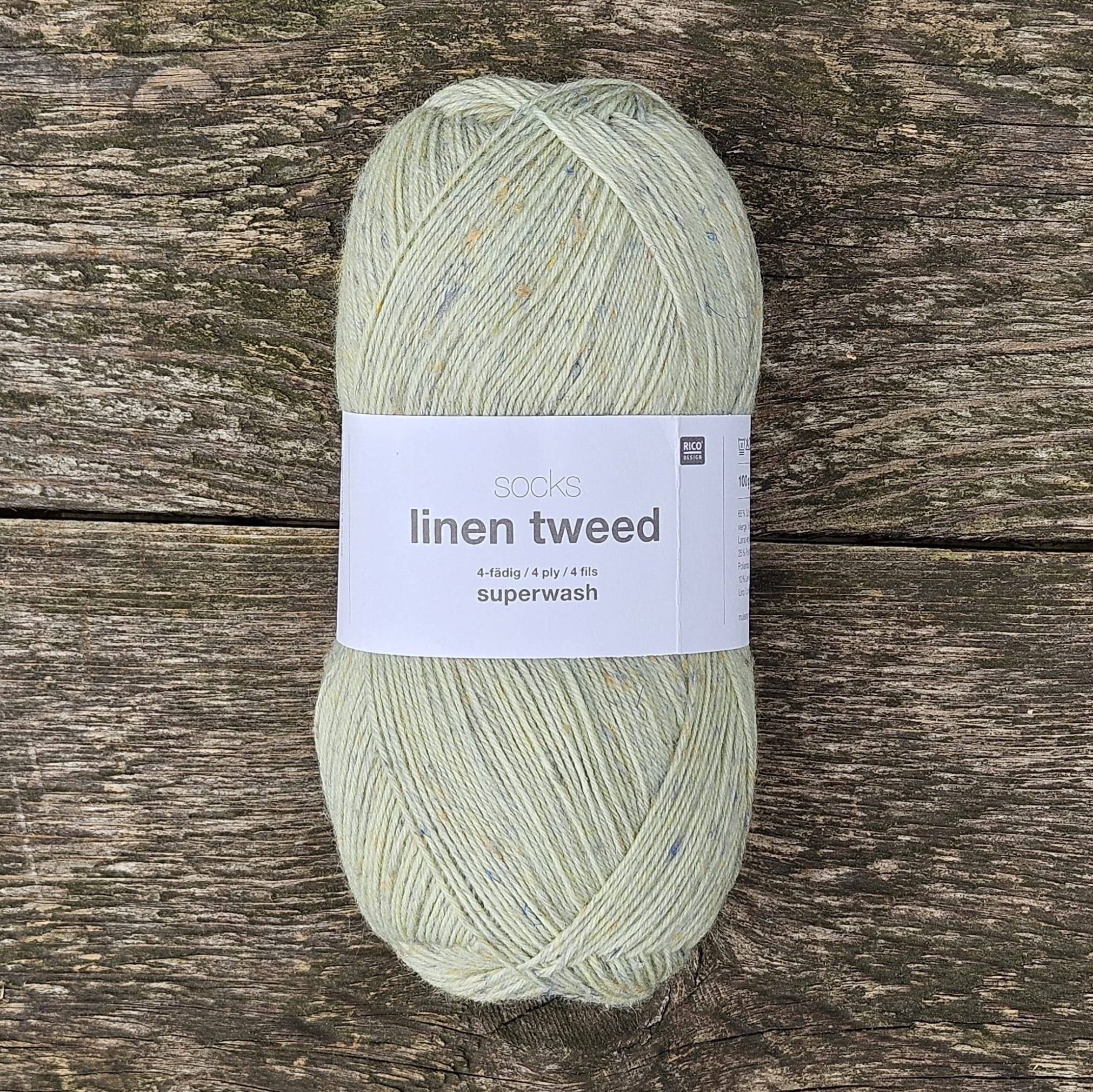 Rico Rico - Socks Linen Tweed - 06 - olijf