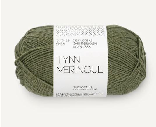 Sandnes Tynn Merino Ull - Nr.  9062 - Oliv