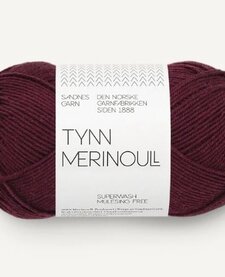 Tynn Merino Ull - Nr.  4373 - Burgundy