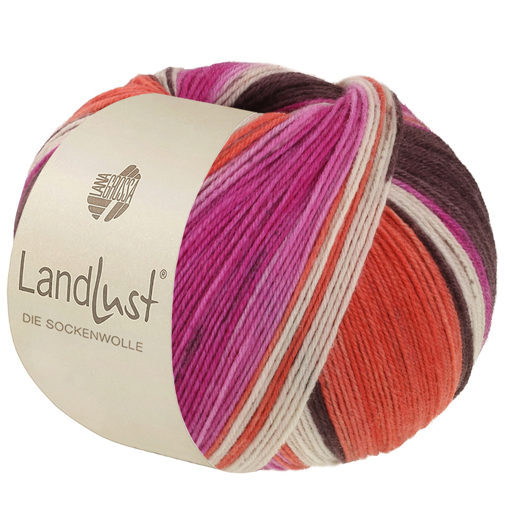 Lana Grossa Landlust "Die Sockenwolle" - 135 - rood/fuchsia