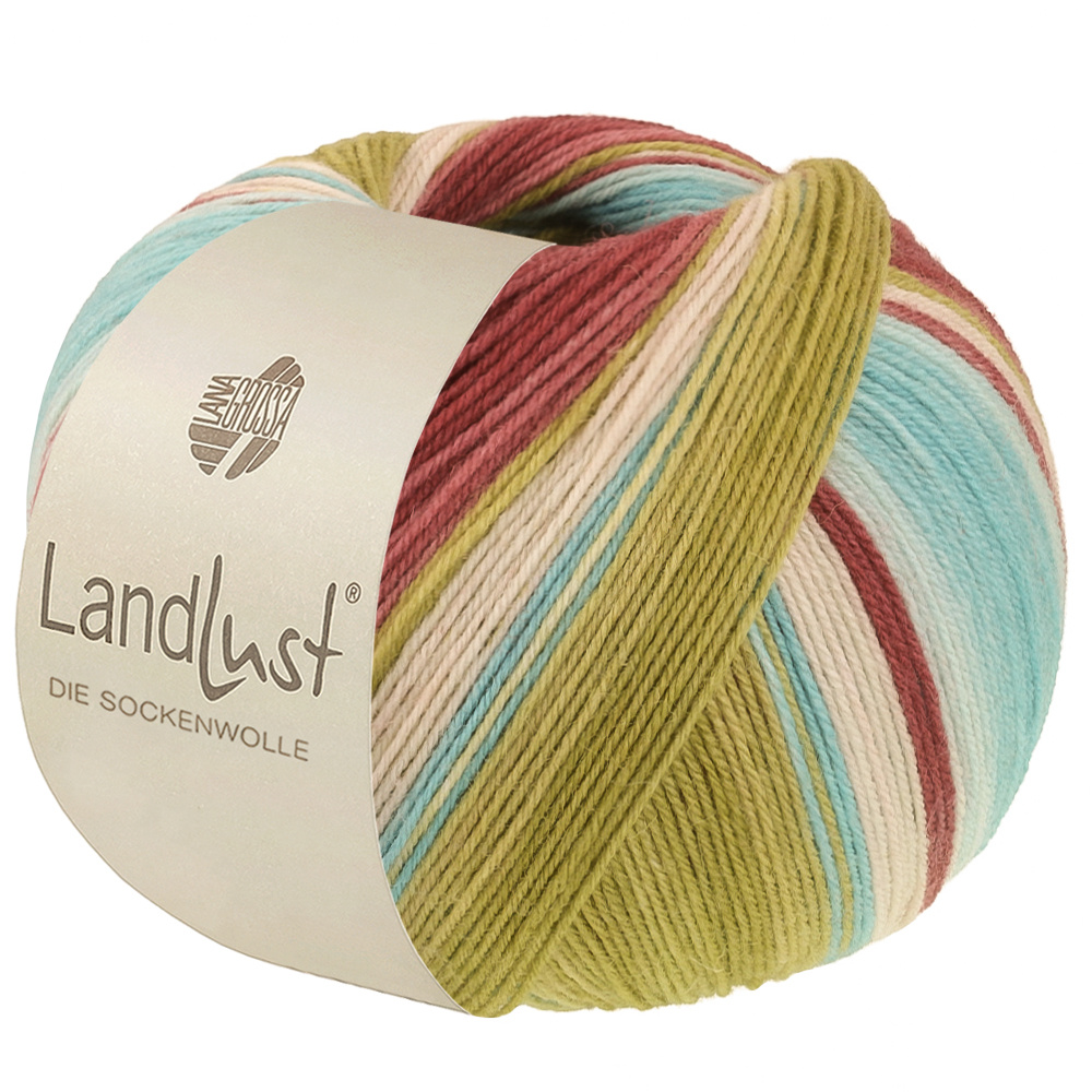 Lana Grossa Landlust "Die Sockenwolle" - 136 - lime/aqua