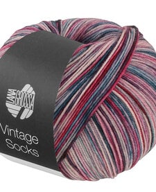 Meilenweit Vintage socks - 1051 - grijs/rood