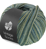 Lana Grossa Meilenweit Vintage socks - 1052 - grijs/groenblauw