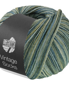 Meilenweit Vintage socks - 1052 - grijs/groenblauw