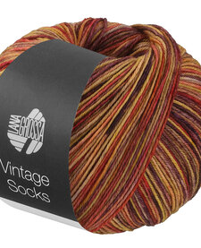 Meilenweit Vintage socks - 1053 - bruin/rood