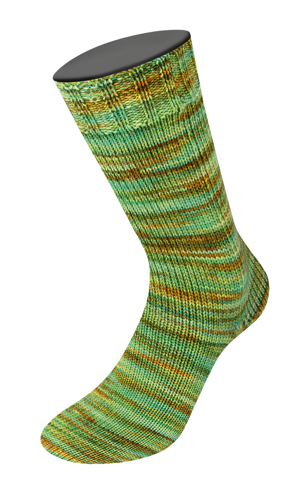 Lana Grossa Meilenweit Vintage socks - 1054 - limoen/bruin
