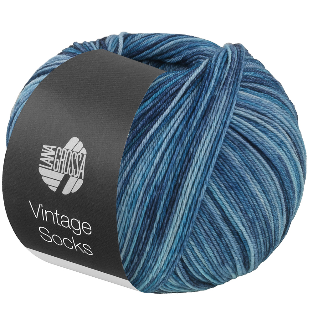 Lana Grossa Meilenweit Vintage socks - 1055 - blauw