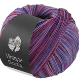 Lana Grossa Meilenweit Vintage socks -1056 - paars/rood