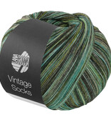 Lana Grossa Meilenweit Vintage socks -1057 - groen/grijs