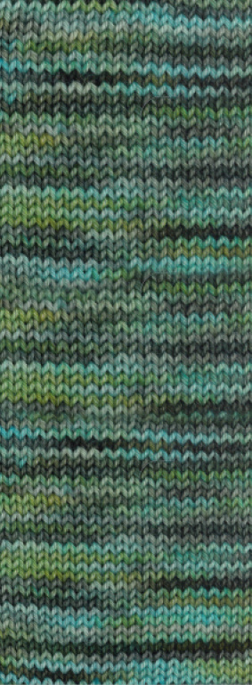 Lana Grossa Meilenweit Vintage socks -1057 - groen/grijs
