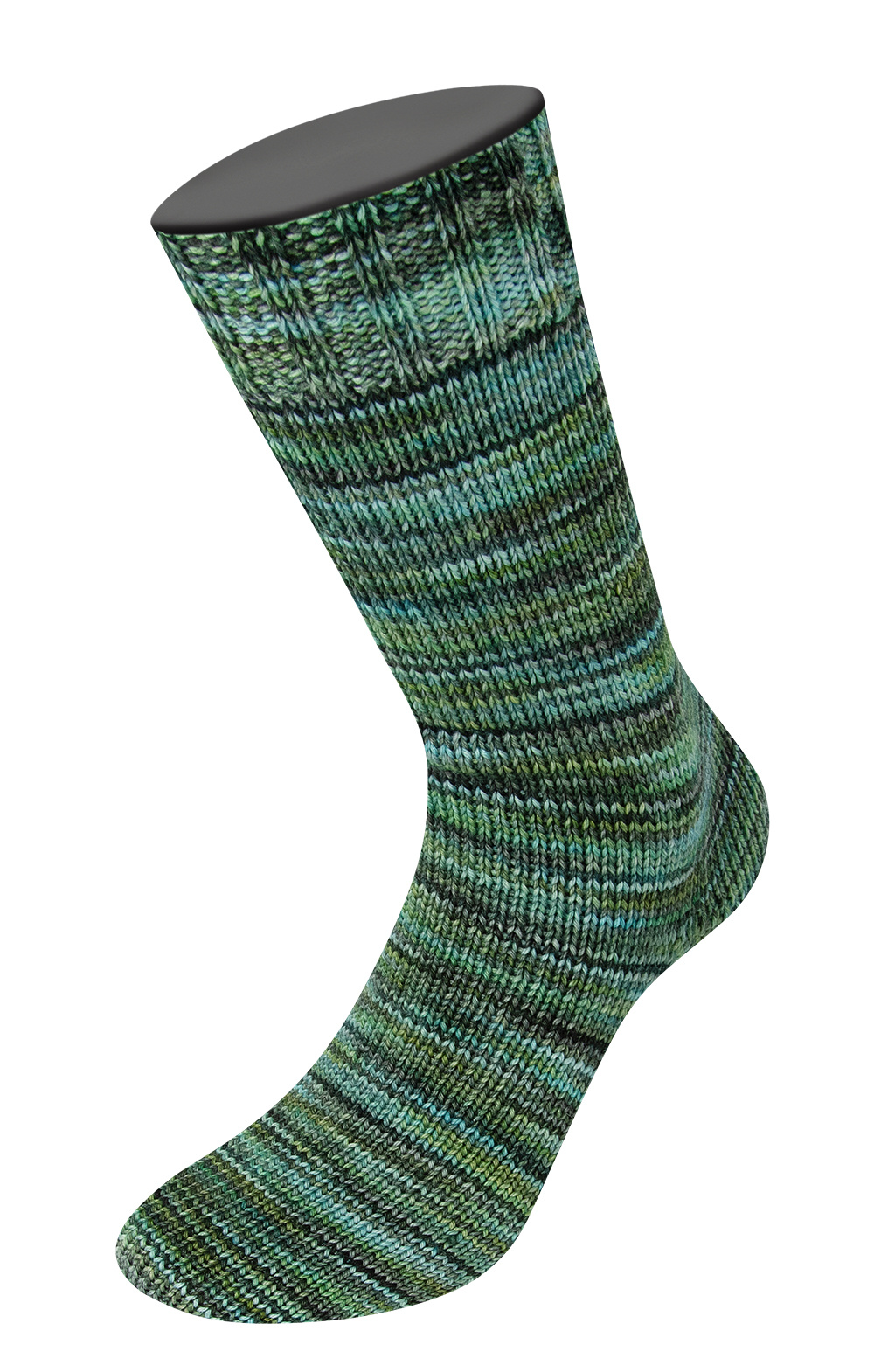 Lana Grossa Meilenweit Vintage socks -1057 - groen/grijs