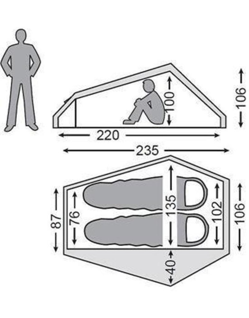 Nordisk Nordisk tent Telemark 2LW rood