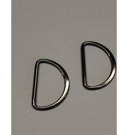 Allesvoordeliger D ring metal black nickel 20 mm.  - 5 pcs
