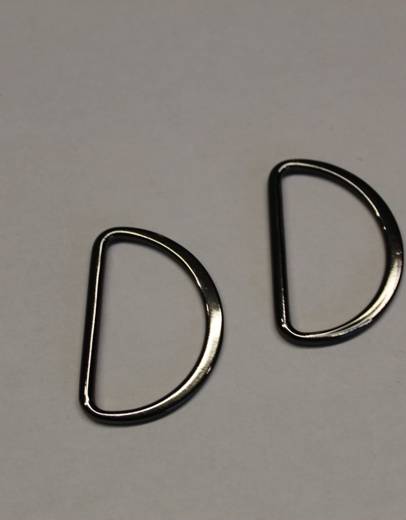 Allesvoordeliger D ring metal black nickel 20 mm. - 5 pcs