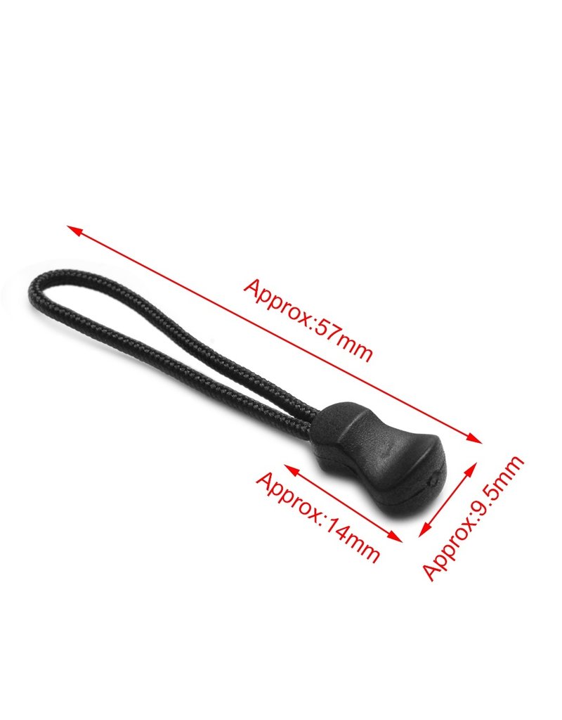 Create  Zipper puller black special one   - 3 stuks