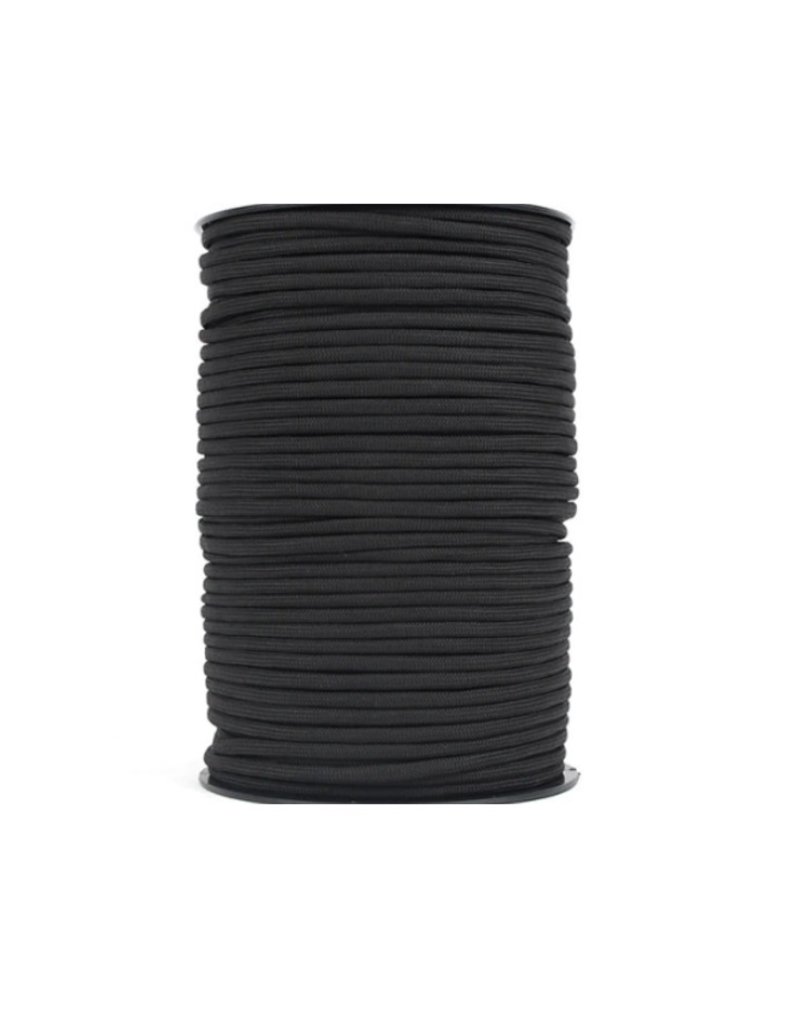 Allesvoordeliger Paracord 4 mm Black 5 metres - 9-Core Paracord rope