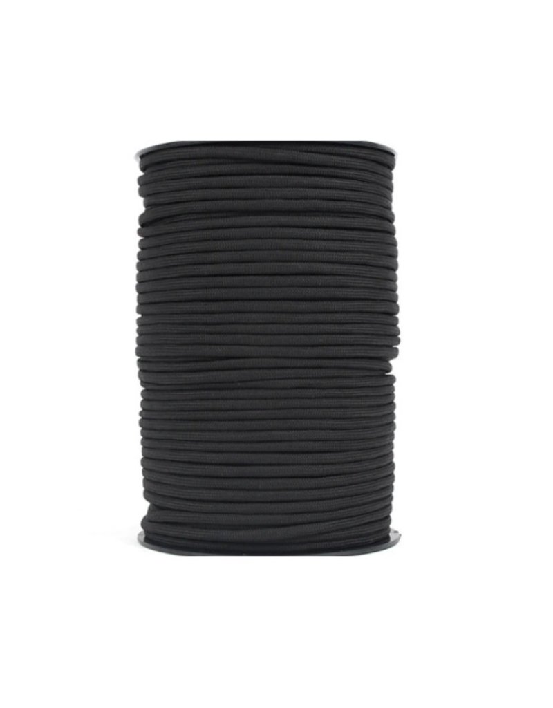 Allesvoordeliger Paracord 4 mm zwart 5 meter  - 9-Core Paracord Touw