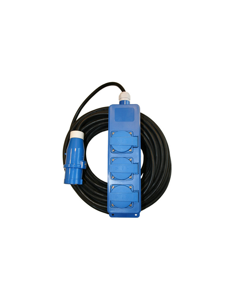 Haba Haba Triple unit 20 m - camping kabel 1,5 meter met stekkerdoos