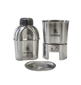 Pathfinder Outdoor gear Pathfinder Pth003 Stainless Steel Canteen Cooking Set (4 Pieces)