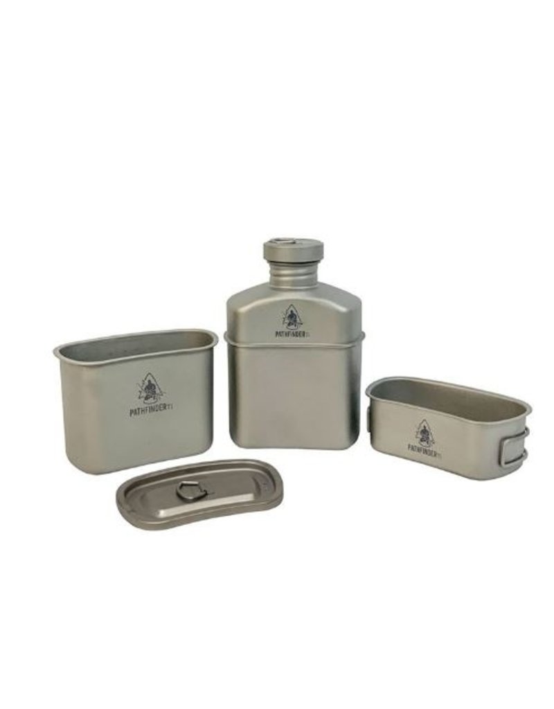 Pathfinder Outdoor gear Pathfinder Titanium 1100 ml canteen cooking set