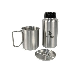 Pathfinder Outdoor gear Pathfinder stainless steel drink bottle and cup with lid