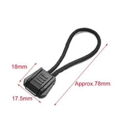 Create  Zipper puller extra stevig zwart - per 5 stuks