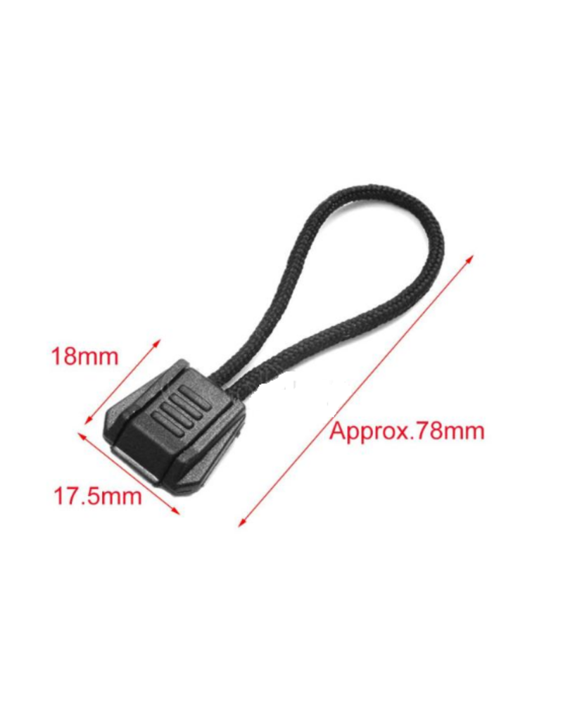 Create  Zipper puller xtra strenght black - 5 pcs