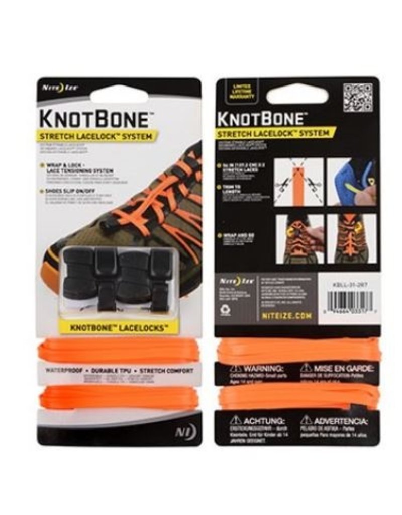 Nite Ize Nite Ize Knotebone shoe laces and lock orange